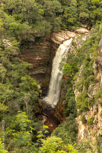 waterfall in Lencois town  Chapada Diamantina  State of Bahia  Brazil