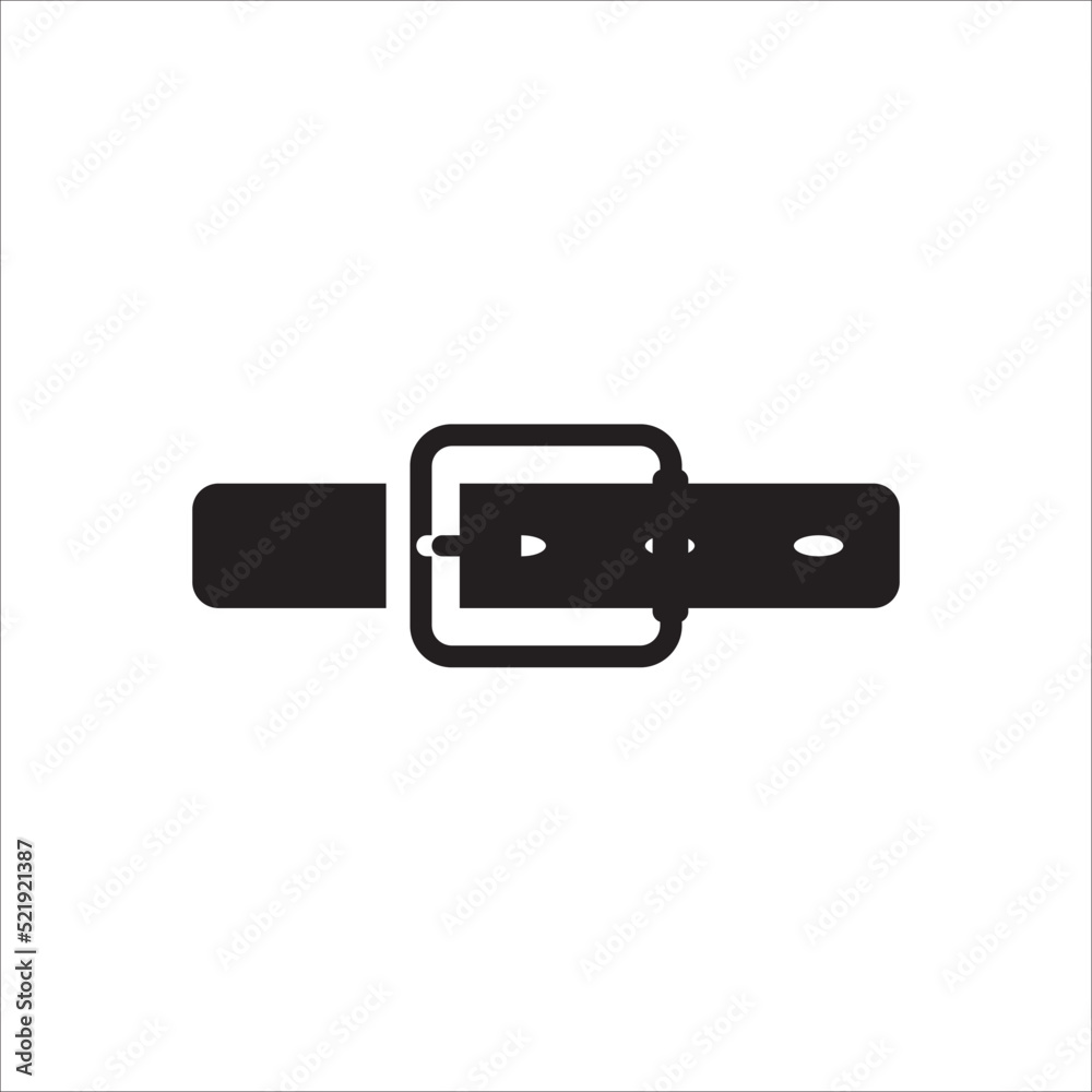 belt buckle icon on white background. flat style. belt icon for your web site design, logo, app, UI. belt symbol. belt sketch sign.