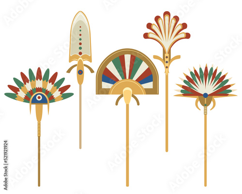 Egypt feather fan