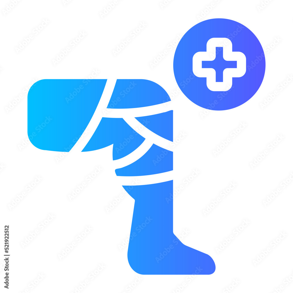 knee gradient icon knee gradient icon