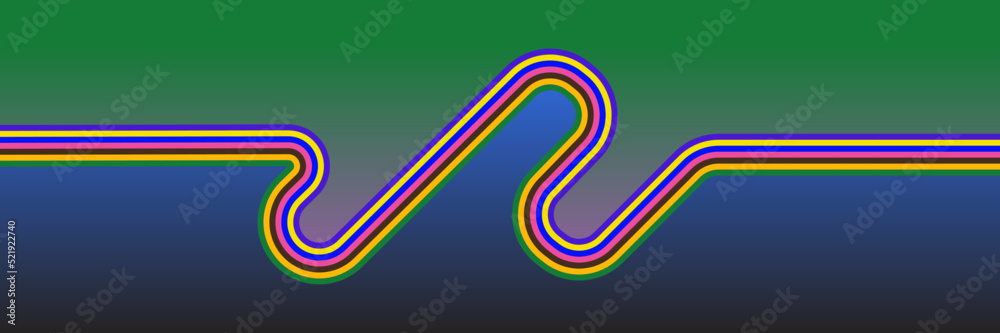 Abstract 1970's background design in simple retro style with stripes. Vector illustration.