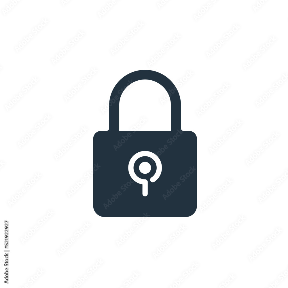 Padlock icon in trendy flat style isolated on white background. security padlock symbol for web and mobile apps. Padlock icon in trendy flat style isolated on white background. security padlock symbol for web and mobile apps.