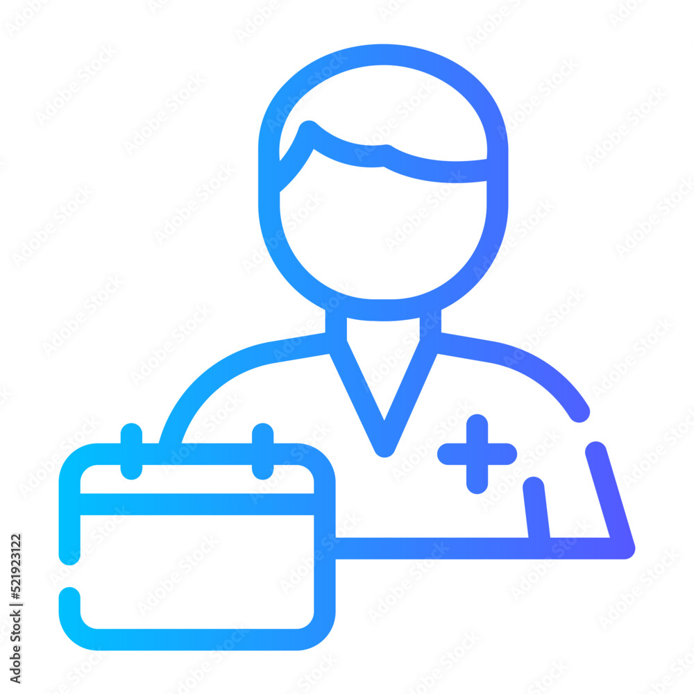 doctor schedule gradient icon doctor schedule gradient icon