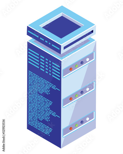 data server tower isometric