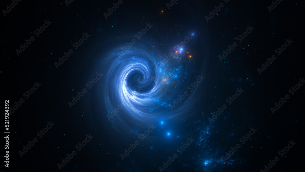 Infinite space, billions of stars and galaxies in the universe. Cosmic nebula in infinite universe. Light of distant stars. 3d render