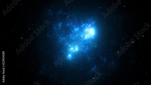 Fototapeta Naklejka Na Ścianę i Meble -  Galaxy billions stars and planets. Cosmic nebula in infinite universe. Light of distant stars and galaxy billions of light-years from Earth. 3d render