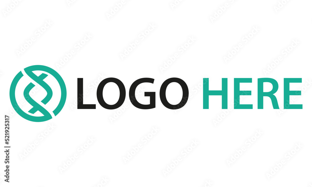 Blue Color Circle Line Art DNA Logo Design Blue Color Circle Line Art DNA Logo Design