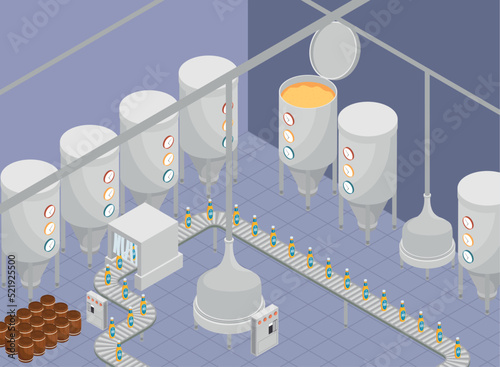 isometric industrial plant