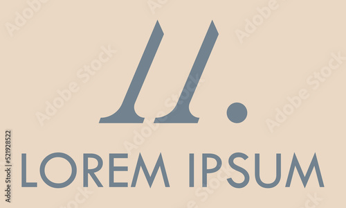 Cream Color Initial Letter AA Business Fashion Logo Design photo