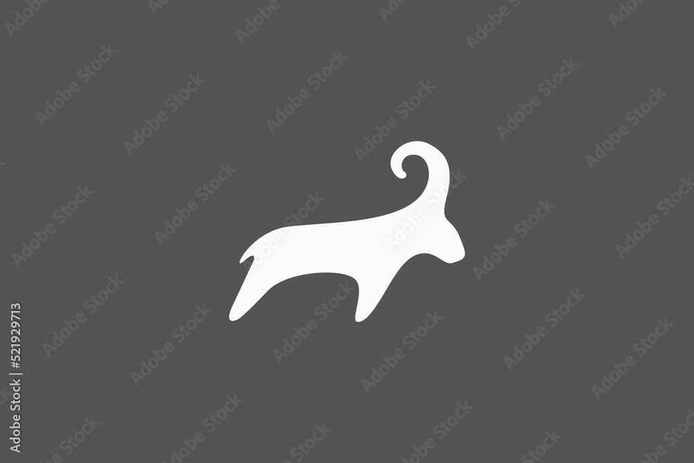 Illustration vector graphic of goat silhouette. Good for logo Illustration vector graphic of goat silhouette. Good for logo