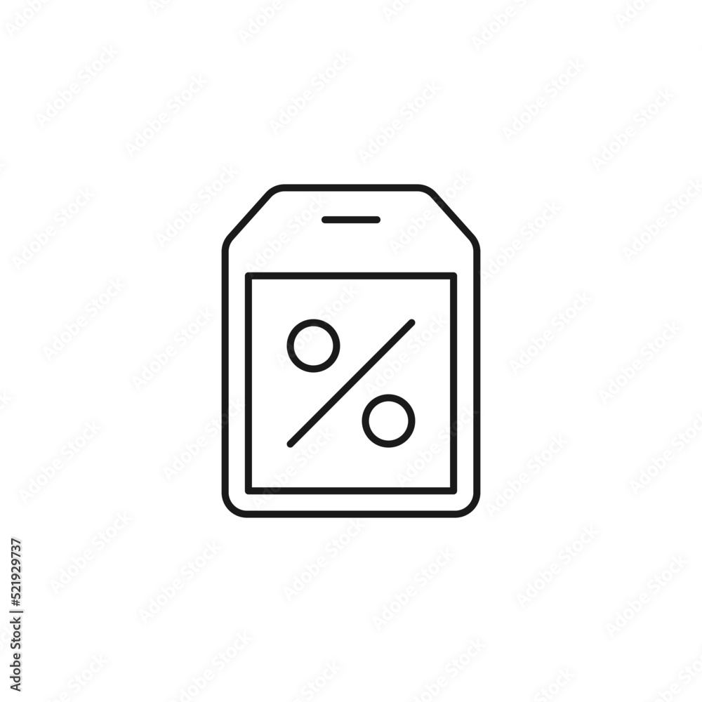 Discount line art sales icon design template vector illustration Discount line art sales icon design template vector illustration