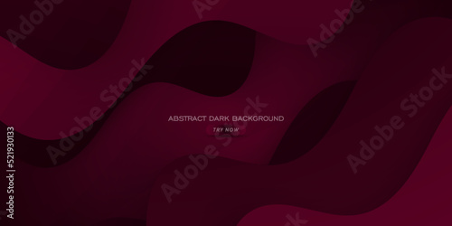 Abstract dark red wavy background with gradient soft color on background. Eps10 vector