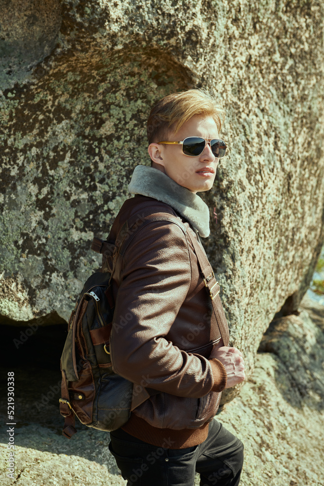 traveler with backpack traveler with backpack