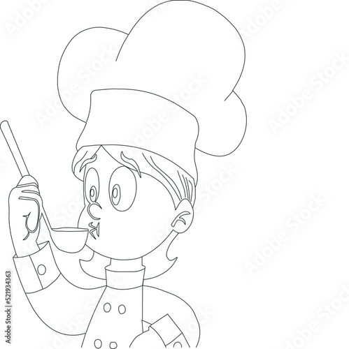 chef with a spoon