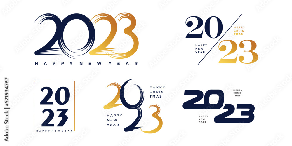 2023 logo design vector with creative unique style for banner or