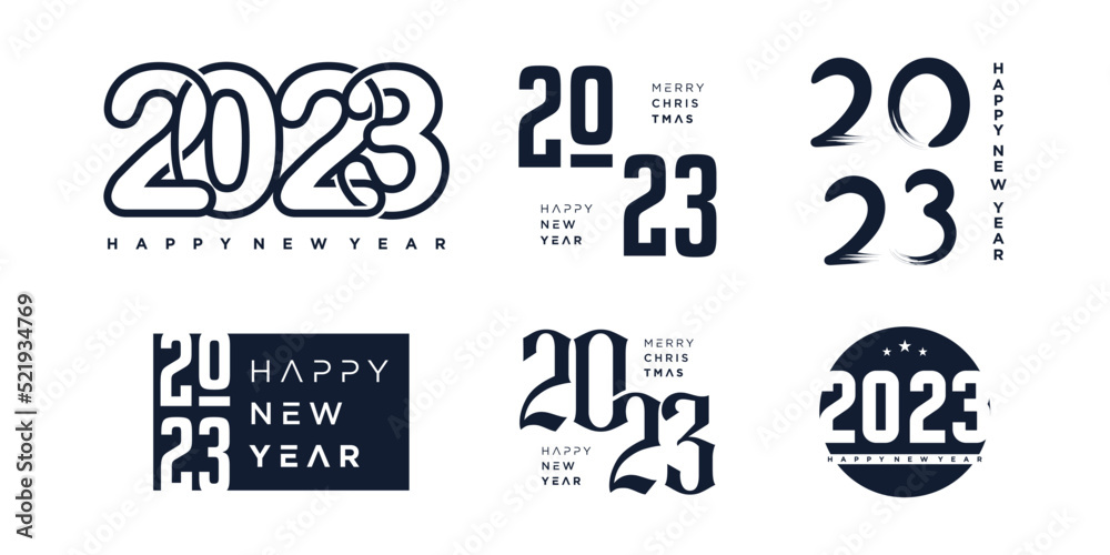 2023 logo design vector with creative unique style for banner or business