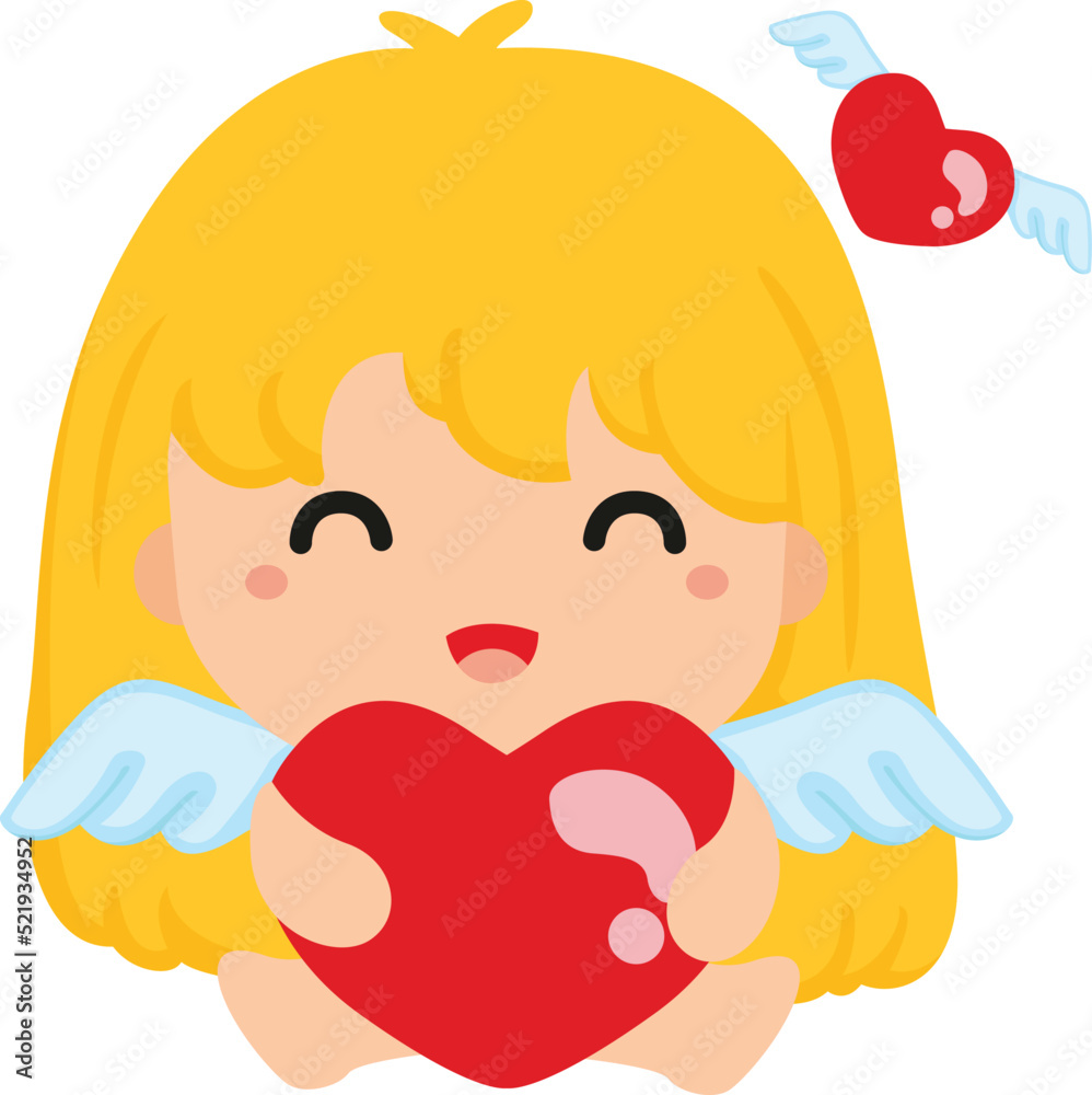Cupid Love and Kids Theme Illustration Vector Cupid Love and Kids Theme Illustration Vector