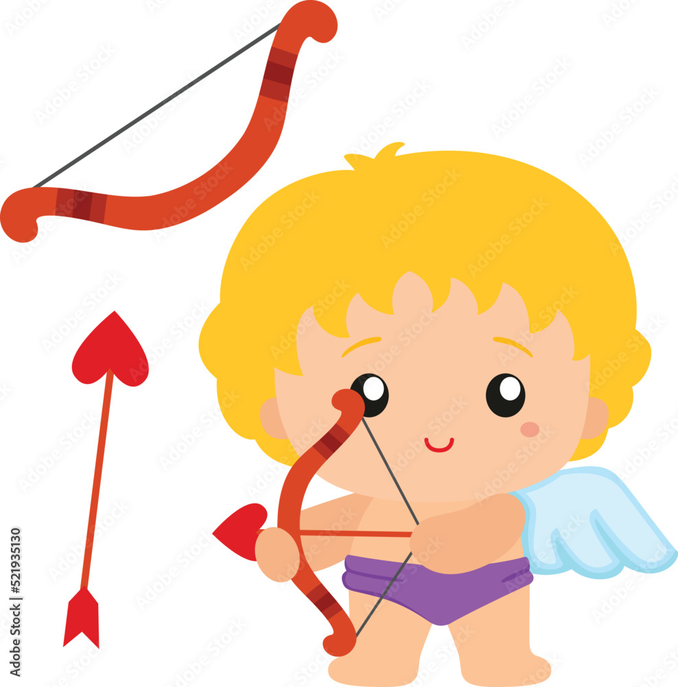 Cupid Love and Kids Theme Illustration Vector Cupid Love and Kids Theme Illustration Vector