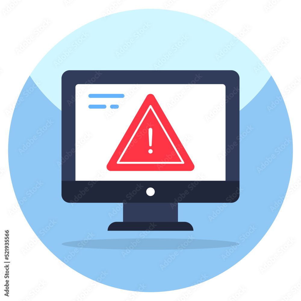 Modern design icon of system error Modern design icon of system error