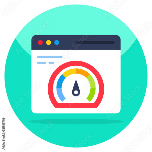 Premium download icon of web speed test 