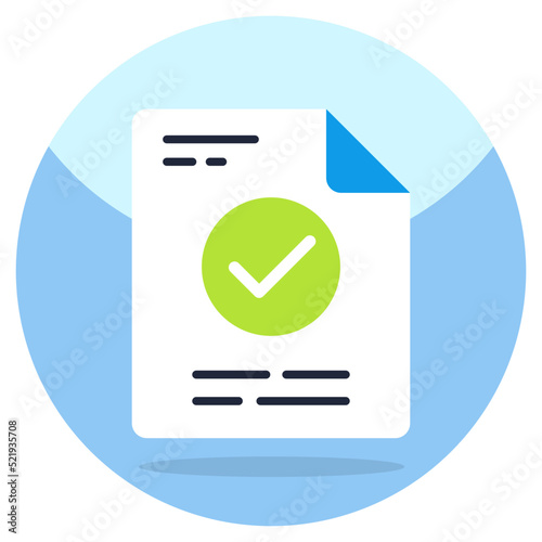 Premium download icon of verified file 