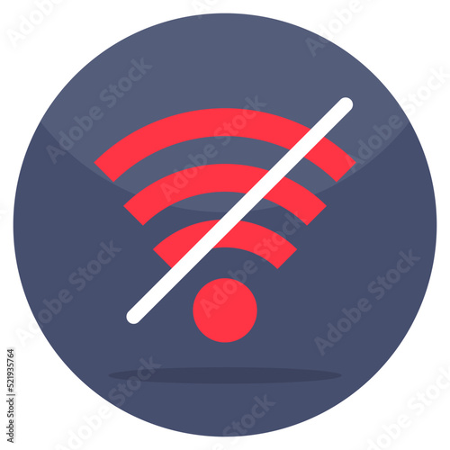 Perfect design icon of no wifi 