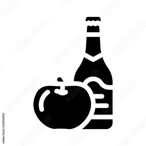 cider apple glyph icon vector. cider apple sign. isolated symbol illustration