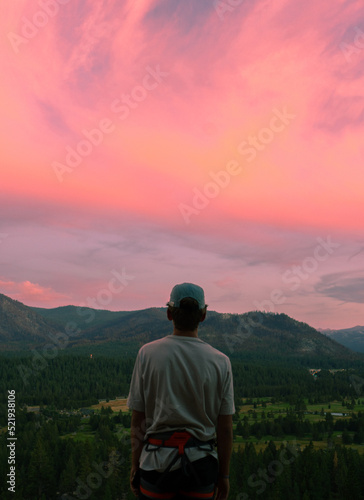 silhouette of a person in the mountains © Jared