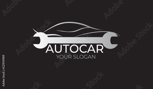 Car Logo Vector Illustration on black background 