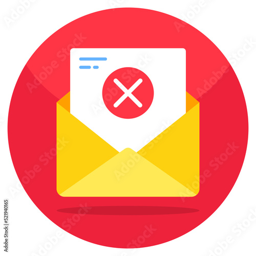 Trendy design icon of wrong mail