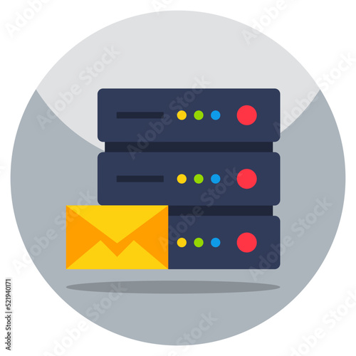 Perfect design icon of mail server 
