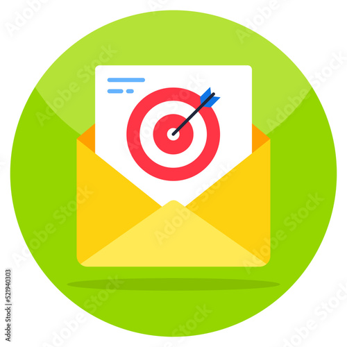 Editable design icon of mail target 