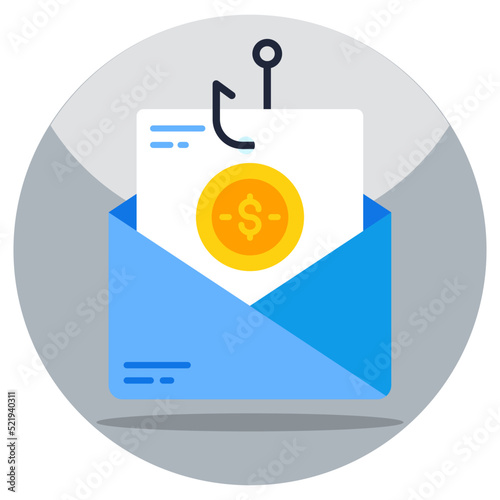 Perfect design icon of mail phishing 