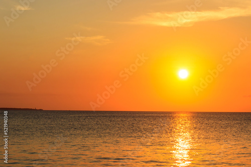 View of the Indian ocean at sunset in Zanzibar  Tanzania