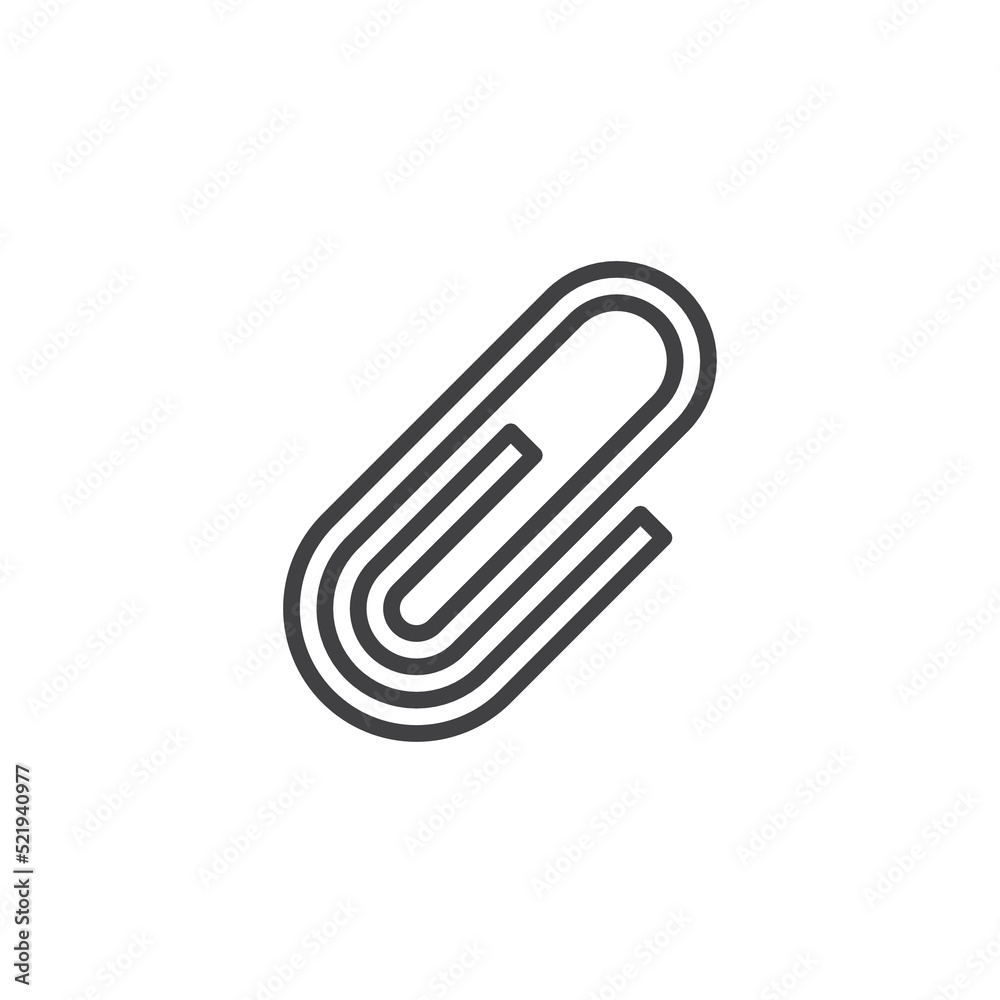 Paper clip line icon Paper clip line icon