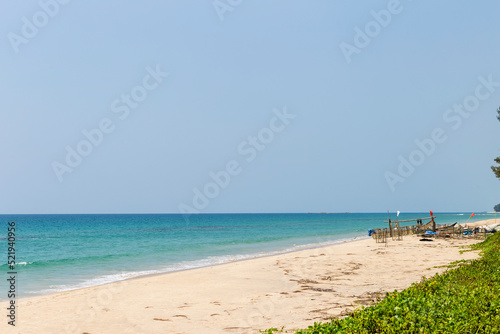 Tropical beach in south of Thailand  summer outdoor day light  peaceful island in tropical climate Asia