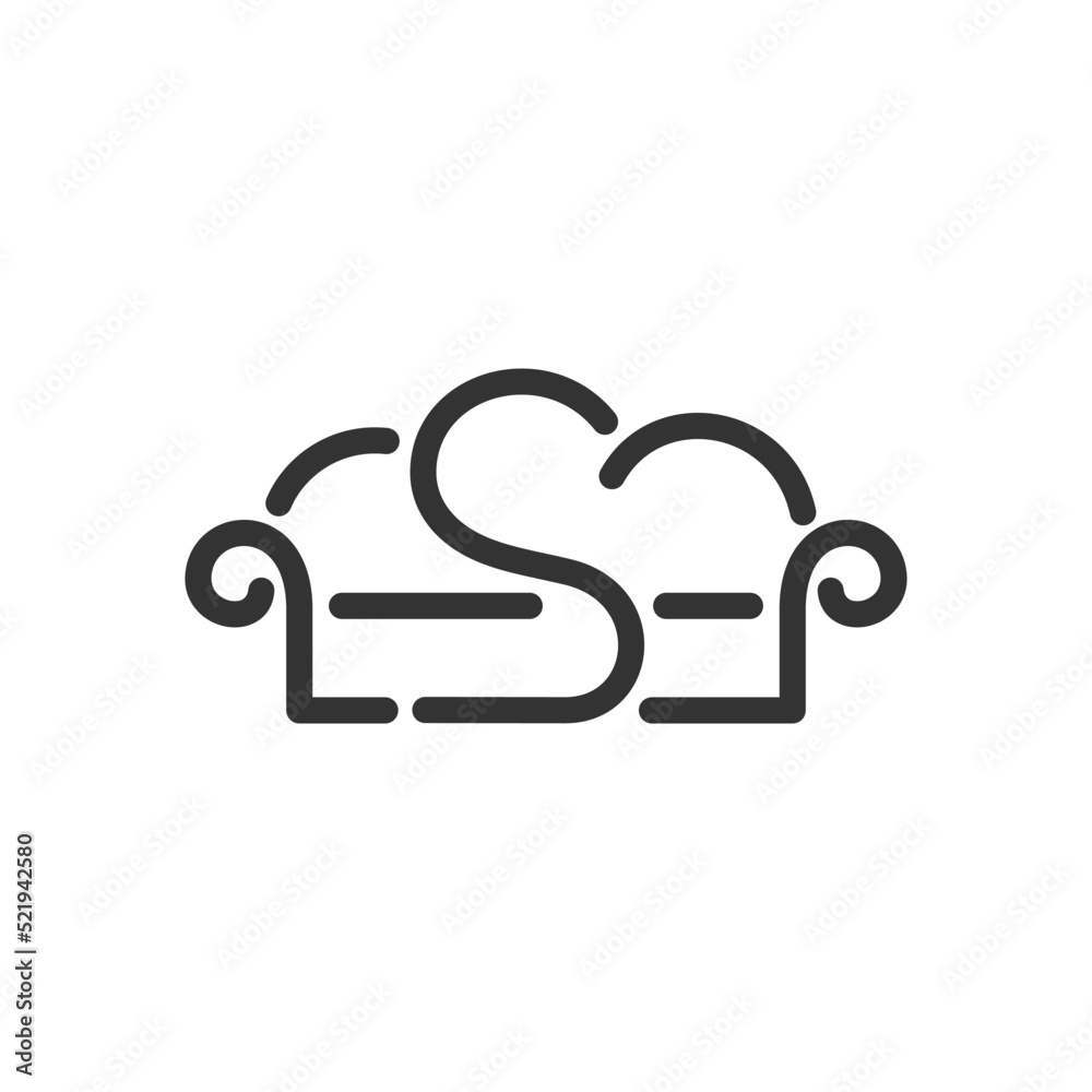 Sofa isolated logo concept vector stock illustration Sofa isolated logo concept vector stock illustration