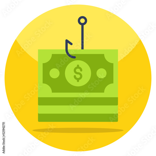 Modern design icon of financial phishing 