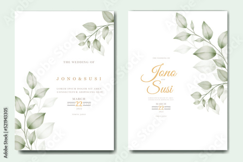 Eucalyptus Wedding Invitation card 