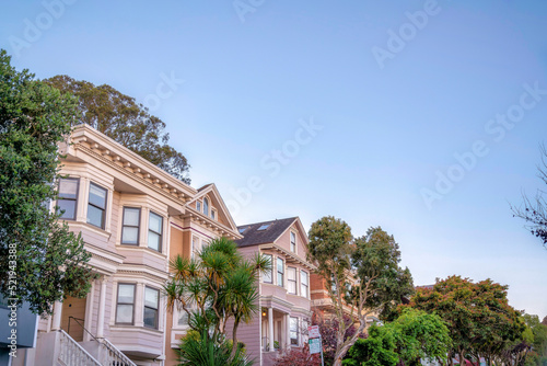 Traditional homes in the suburbs of San Francisco  California