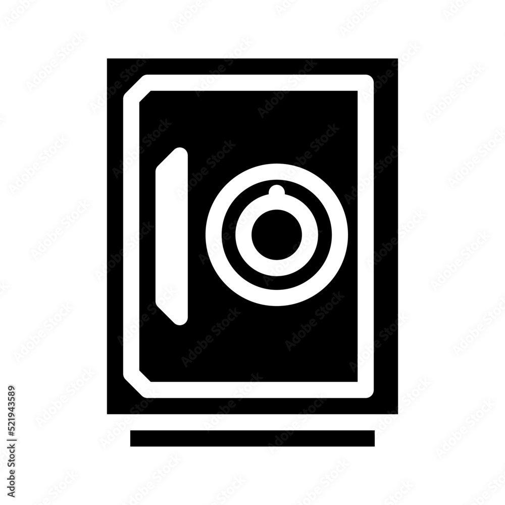 safe money storage glyph icon vector. safe money storage sign. isolated symbol illustration safe money storage glyph icon vector. safe money storage sign. isolated symbol illustration