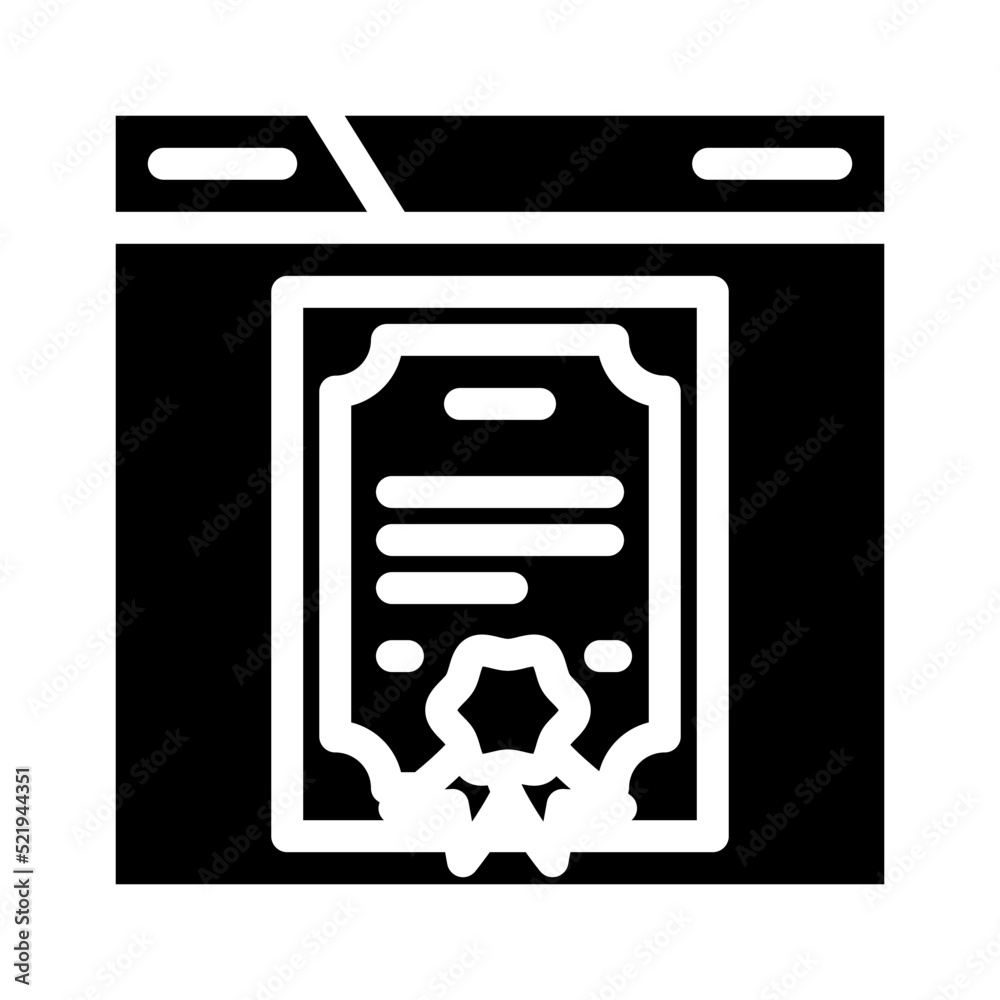 license document glyph icon vector. license document sign. isolated symbol illustration