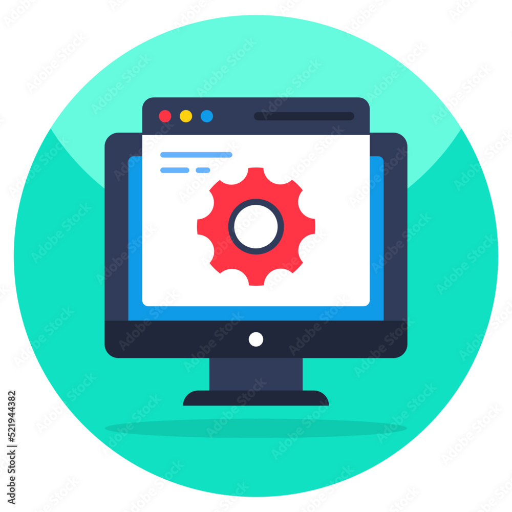 Trendy vector design of web setting Trendy vector design of web setting