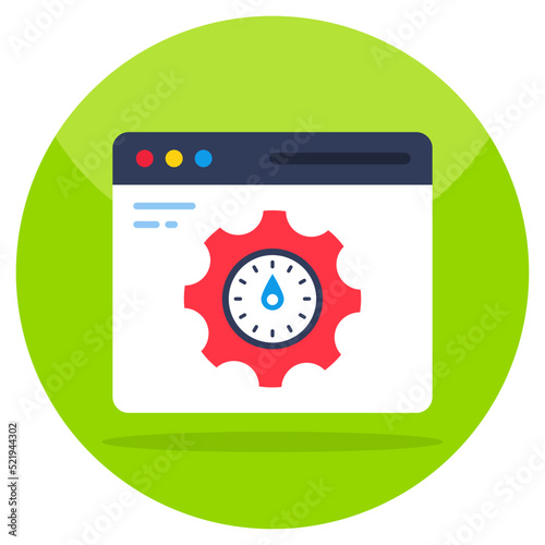 Vector design of web speed test, flat icon