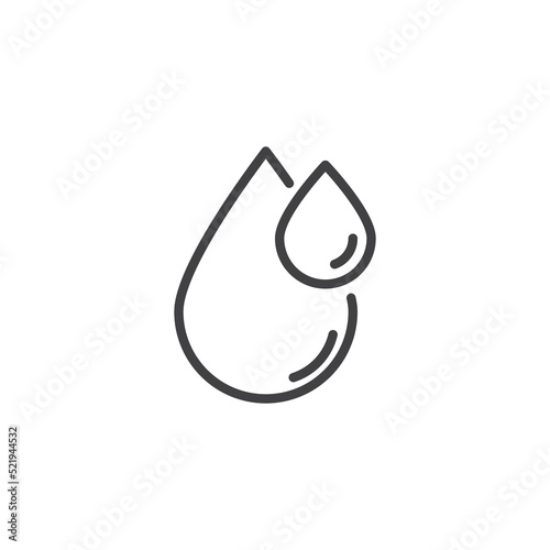 Blood drop line icon
