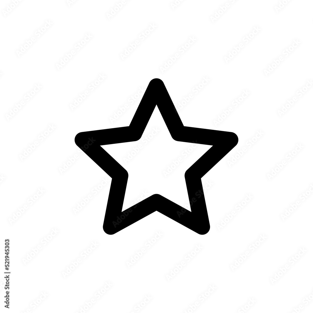 Star sign, line web or mobile interface vector icon Star sign, line web or mobile interface vector icon