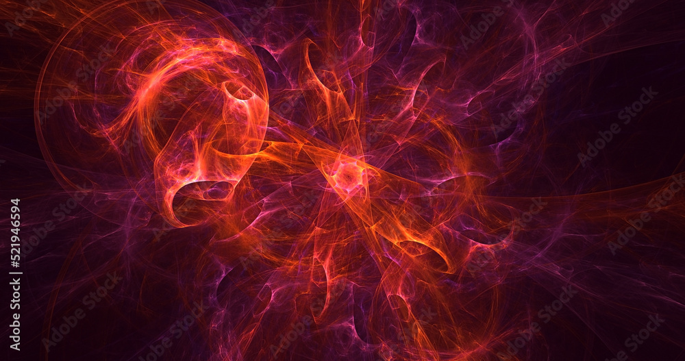 Obraz premium 3D rendering abstract colorful fractal light background