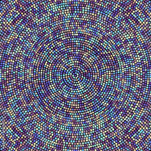 Vector seamless mosaic art pattern. Art background.