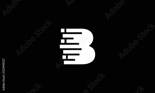 B Logo. B Letter Design Vector Illustration Modern Monogram Icon.