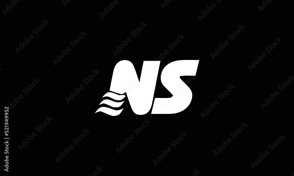 Obraz premium NS logo N and S initial